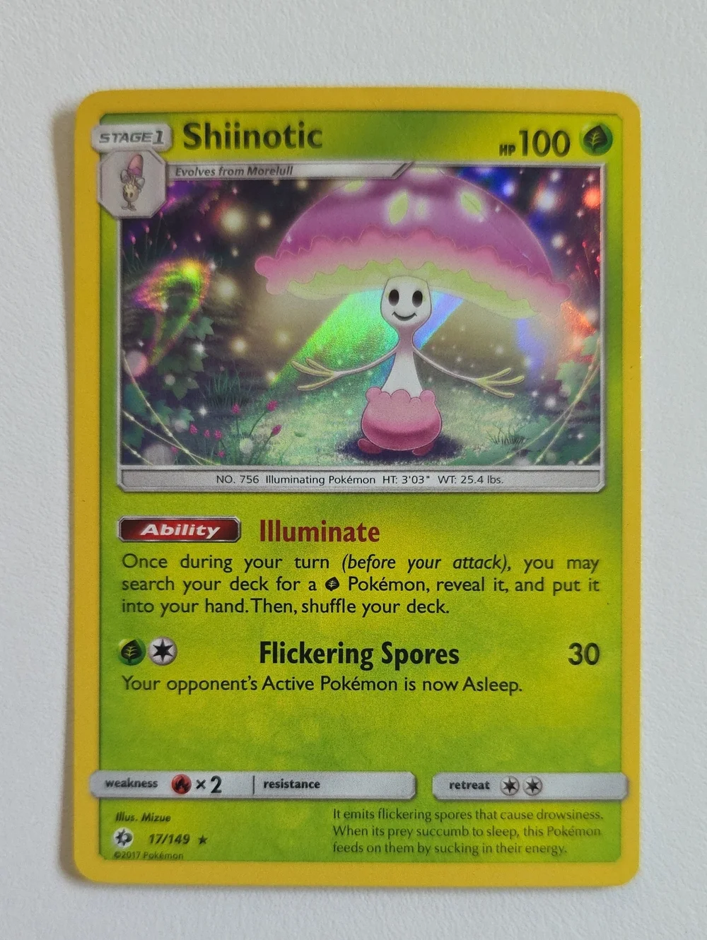 Pokemon Morelull And Shinotic Cards
